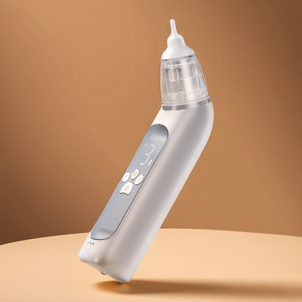 Aspirateur Nasal Électrique Bébé BabySoothe – Embout Silicone Alimentaire, 3 Modes, Musique Apaisante, Rechargeable USB