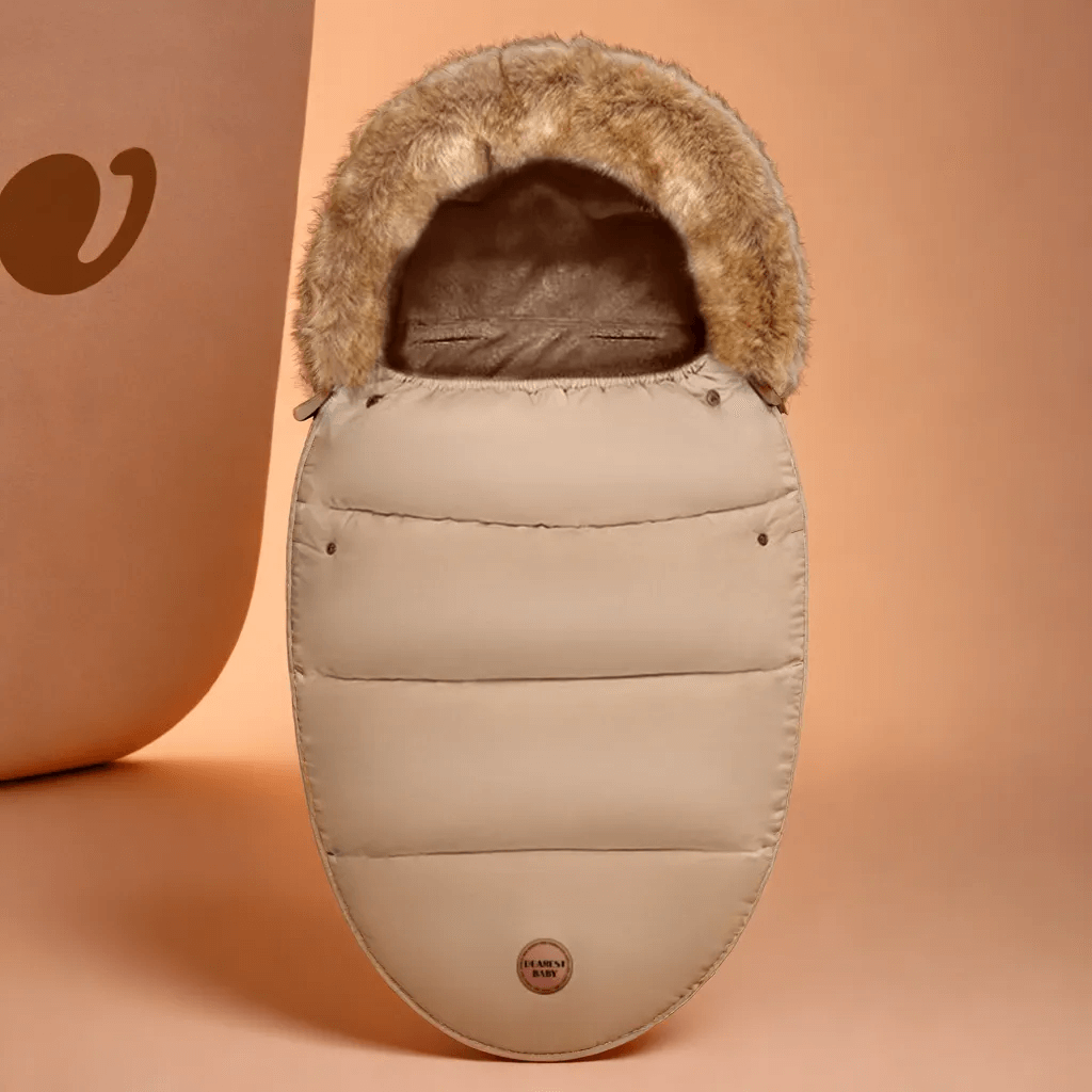 Chancelière Universelle Poussette BabyComfort – Doublure Coton Doux, Capuche avec Fausse Fourrure Amovible, Extérieur Imperméable