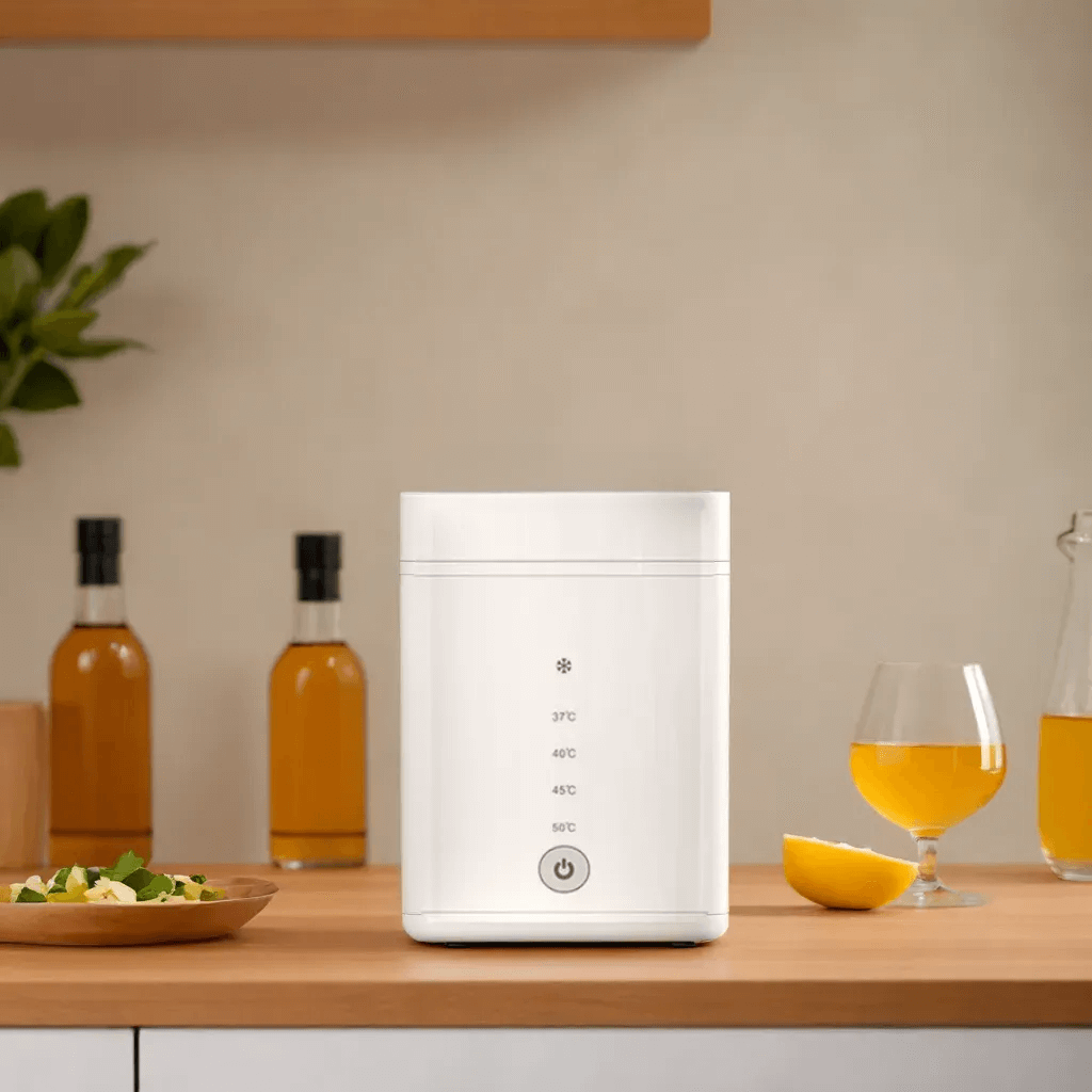 Chauffe-Biberon Portable Sans Fil, Chauffage Rapide avec Batterie Intégrée et 4 Températures Réglables