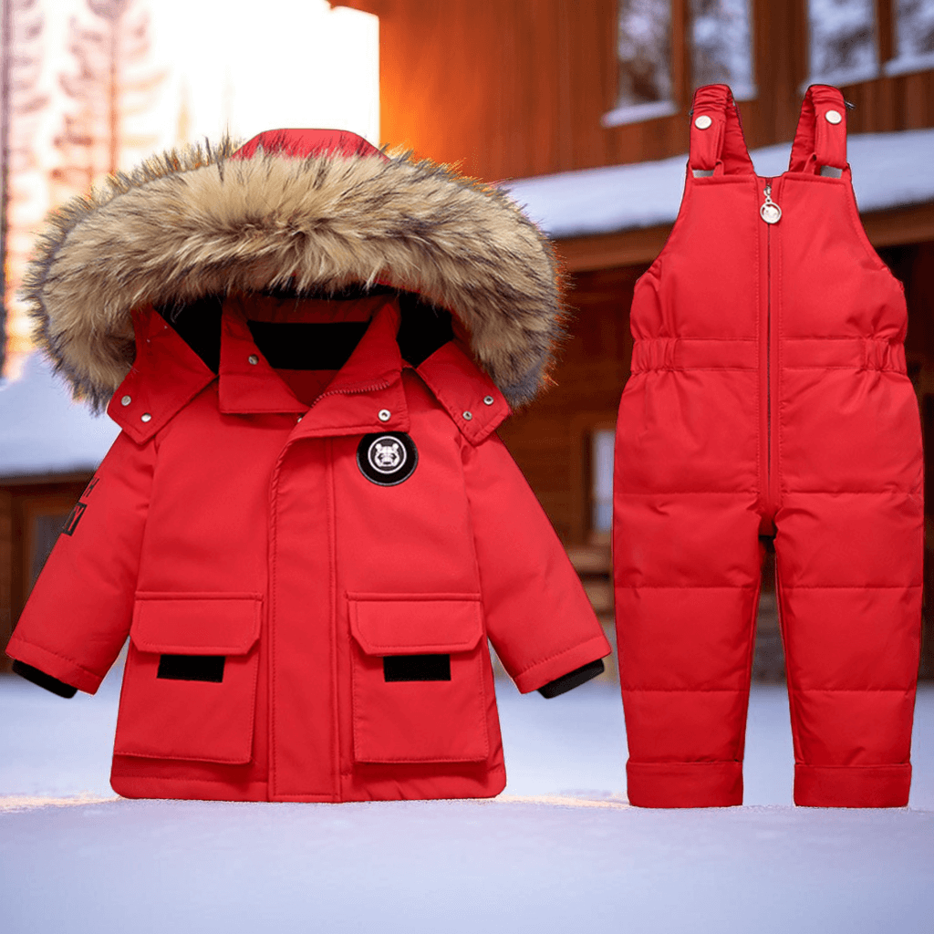 Combinaison de Ski Bébé et Enfant 2 Pièces SnowBuddy – Doudoune Chaude et Pantalon Hiver de 1 à 5 Ans