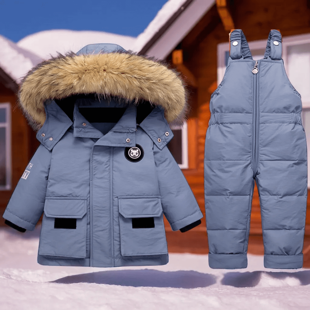 Combinaison de Ski Bébé et Enfant 2 Pièces SnowBuddy – Doudoune Chaude et Pantalon Hiver de 1 à 5 Ans