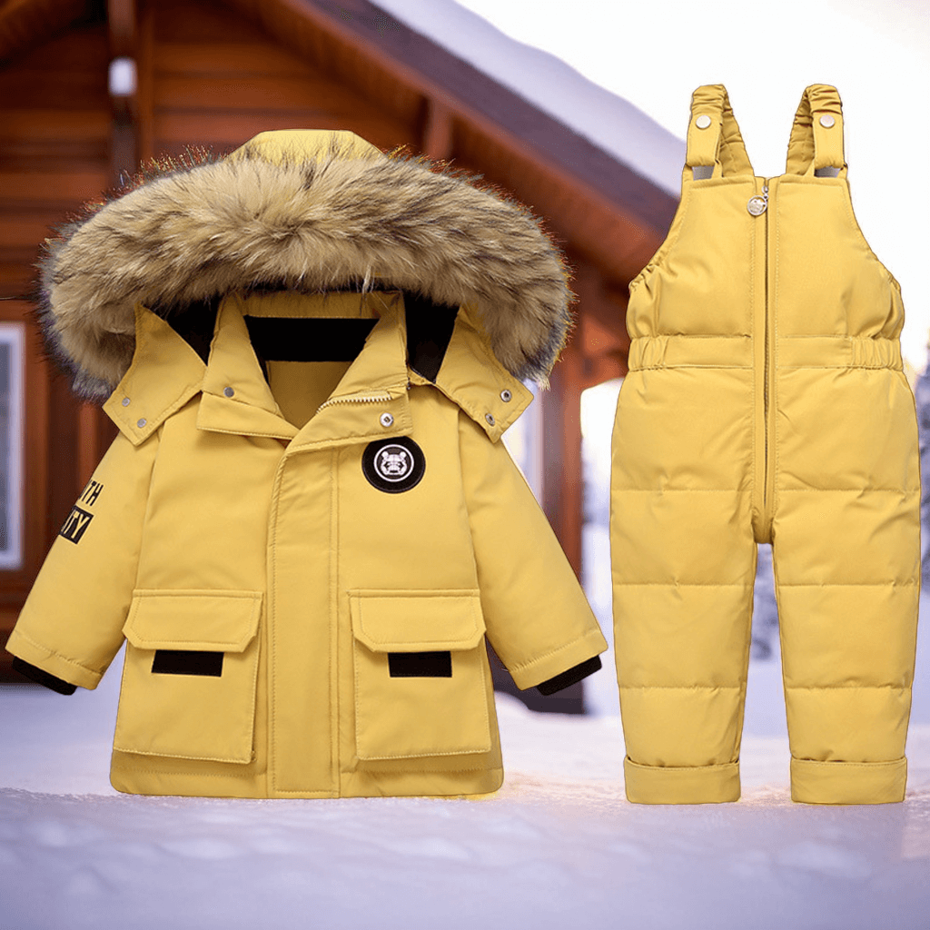 Combinaison de Ski Bébé et Enfant 2 Pièces SnowBuddy – Doudoune Chaude et Pantalon Hiver de 1 à 5 Ans