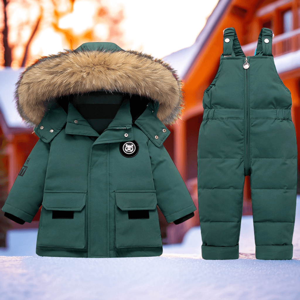 Combinaison de Ski Bébé et Enfant 2 Pièces SnowBuddy – Doudoune Chaude et Pantalon Hiver de 1 à 5 Ans