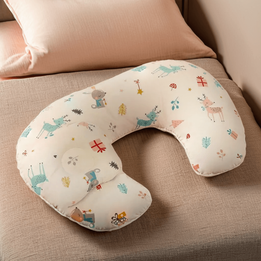 Coussin d'Allaitement Multifonctionnel Ergonomique avec Housse Lavable