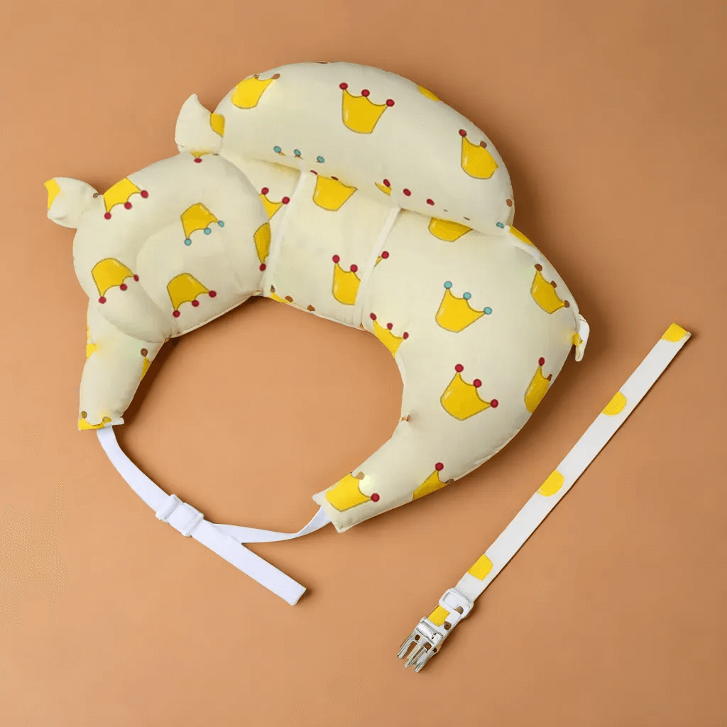Coussin d'Allaitement avec Sangles de Maintien, Sécurité et Confort Optimal pour Maman et Bébé