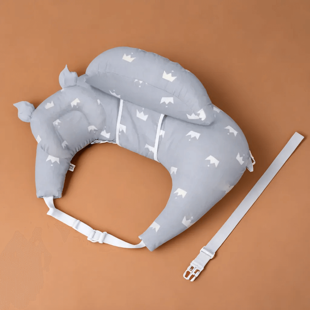 Coussin d'Allaitement avec Sangles de Maintien, Sécurité et Confort Optimal pour Maman et Bébé