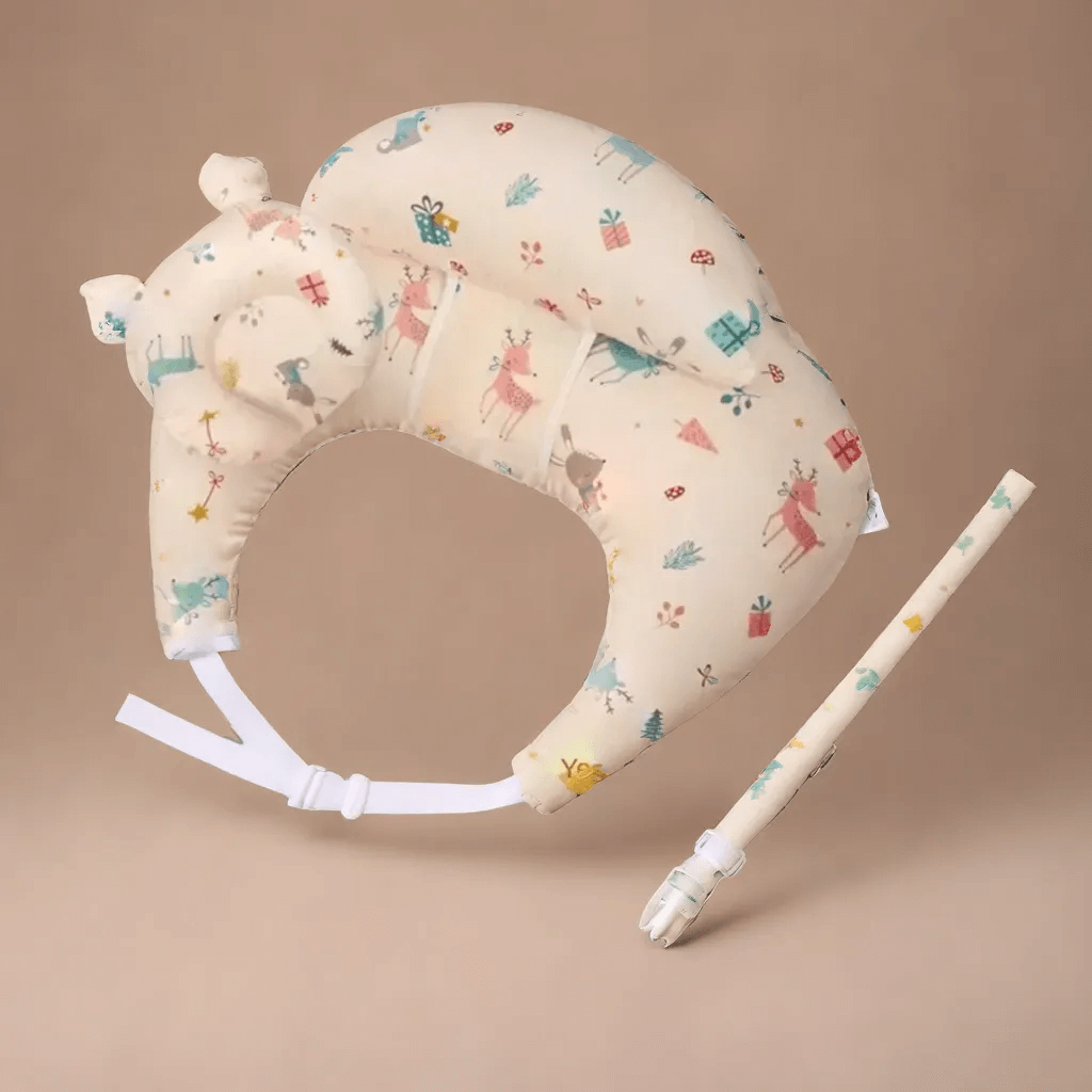 Coussin d'Allaitement avec Sangles de Maintien, Sécurité et Confort Optimal pour Maman et Bébé