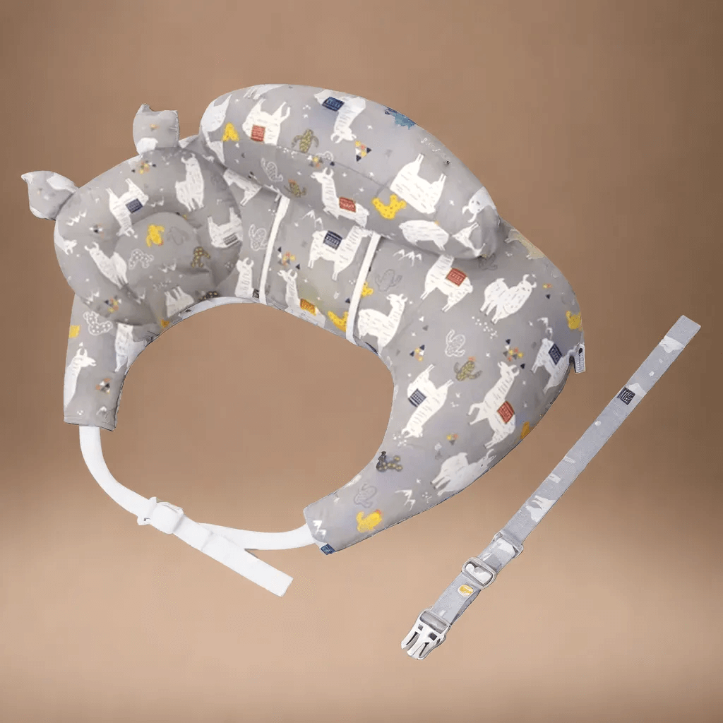 Coussin d'Allaitement avec Sangles de Maintien, Sécurité et Confort Optimal pour Maman et Bébé