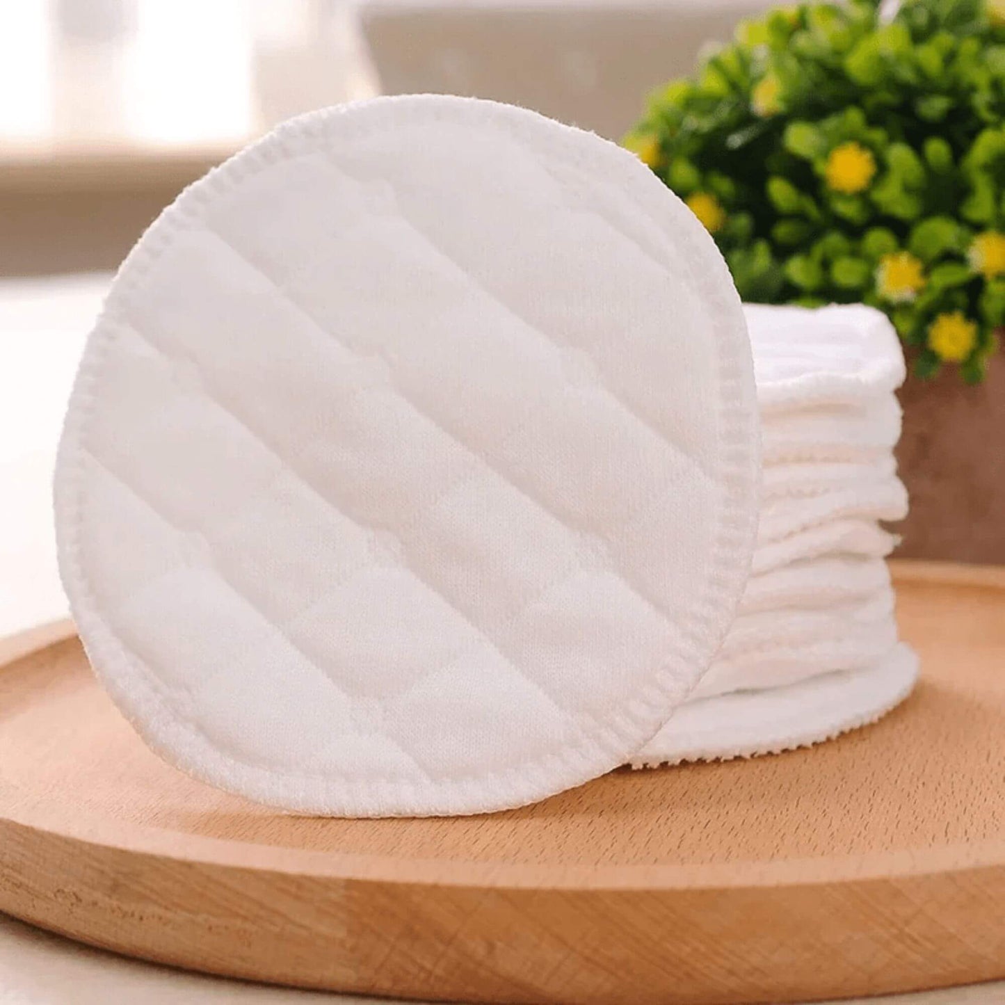 Coussinets d'Allaitement Réutilisables en Coton, Pack de 6 Paires