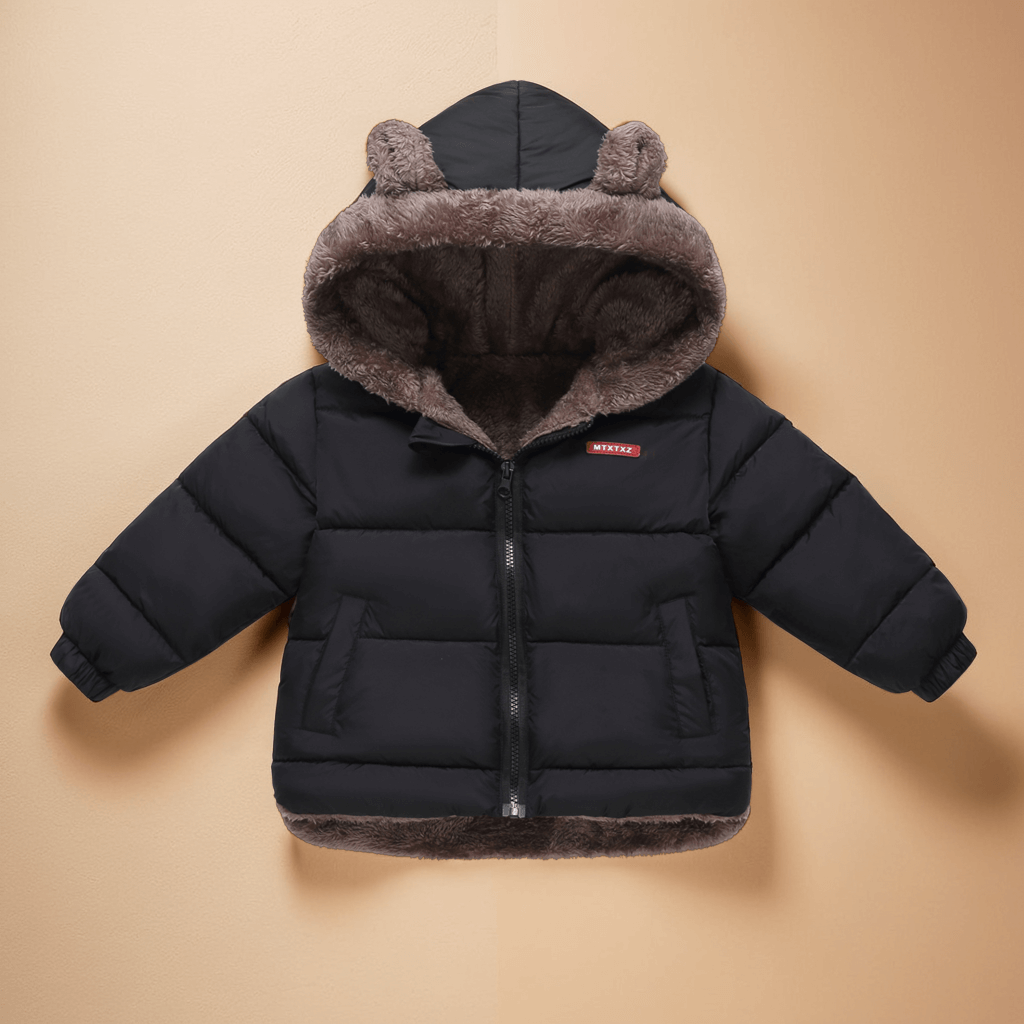 Manteau Doudoune Hiver Enfant CozyBear – Veste Chaude avec Capuche Oreilles pour 18 Mois à 5 Ans