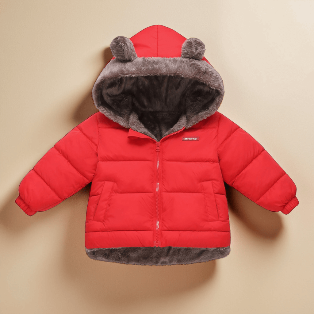Manteau Doudoune Hiver Enfant CozyBear – Veste Chaude avec Capuche Oreilles pour 18 Mois à 5 Ans