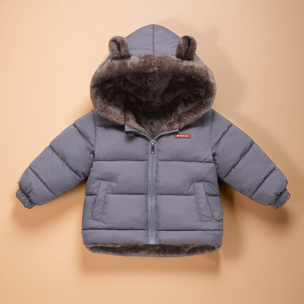 Manteau Doudoune Hiver Enfant CozyBear – Veste Chaude avec Capuche Oreilles pour 18 Mois à 5 Ans