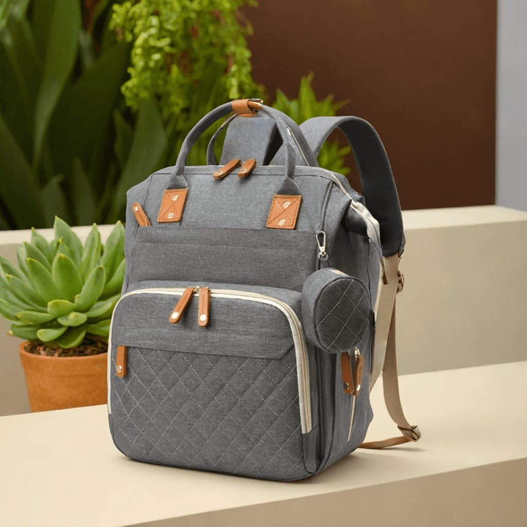 Sac à Dos à Langer Grande Capacité, Imperméable avec Port USB Intégré