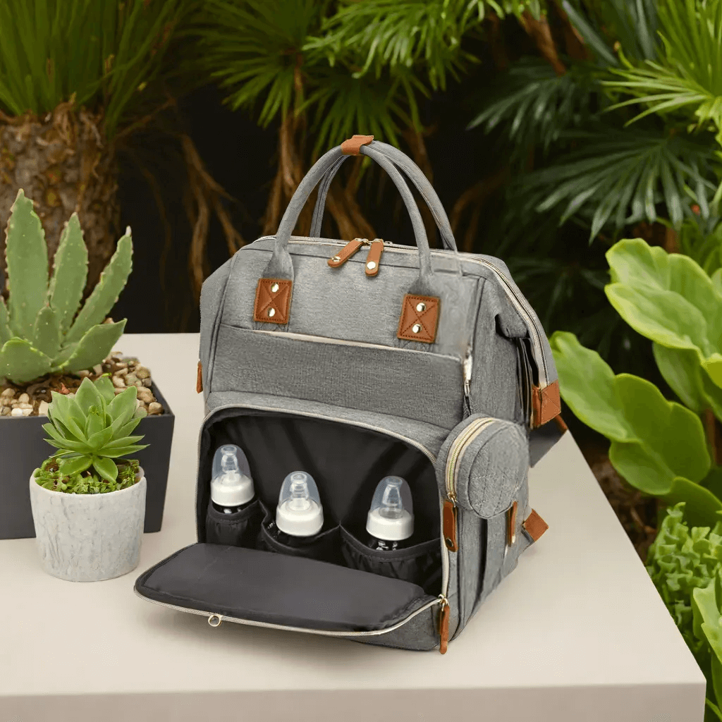 Sac à Dos à Langer Grande Capacité, Imperméable avec Port USB Intégré