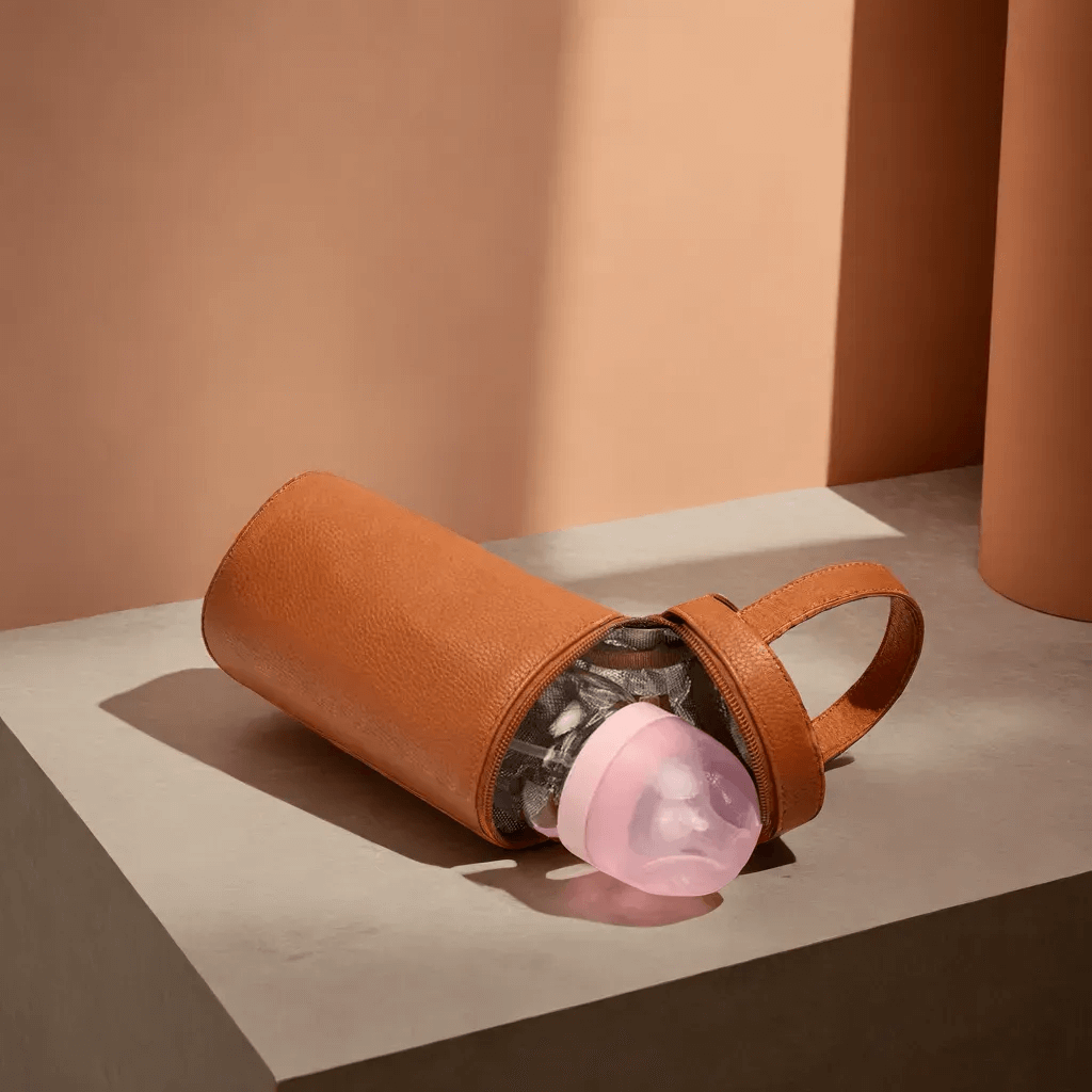 Sac à Langer en Simili Cuir Imperméable avec Port USB Intégré, Sac à Dos Grande Capacité