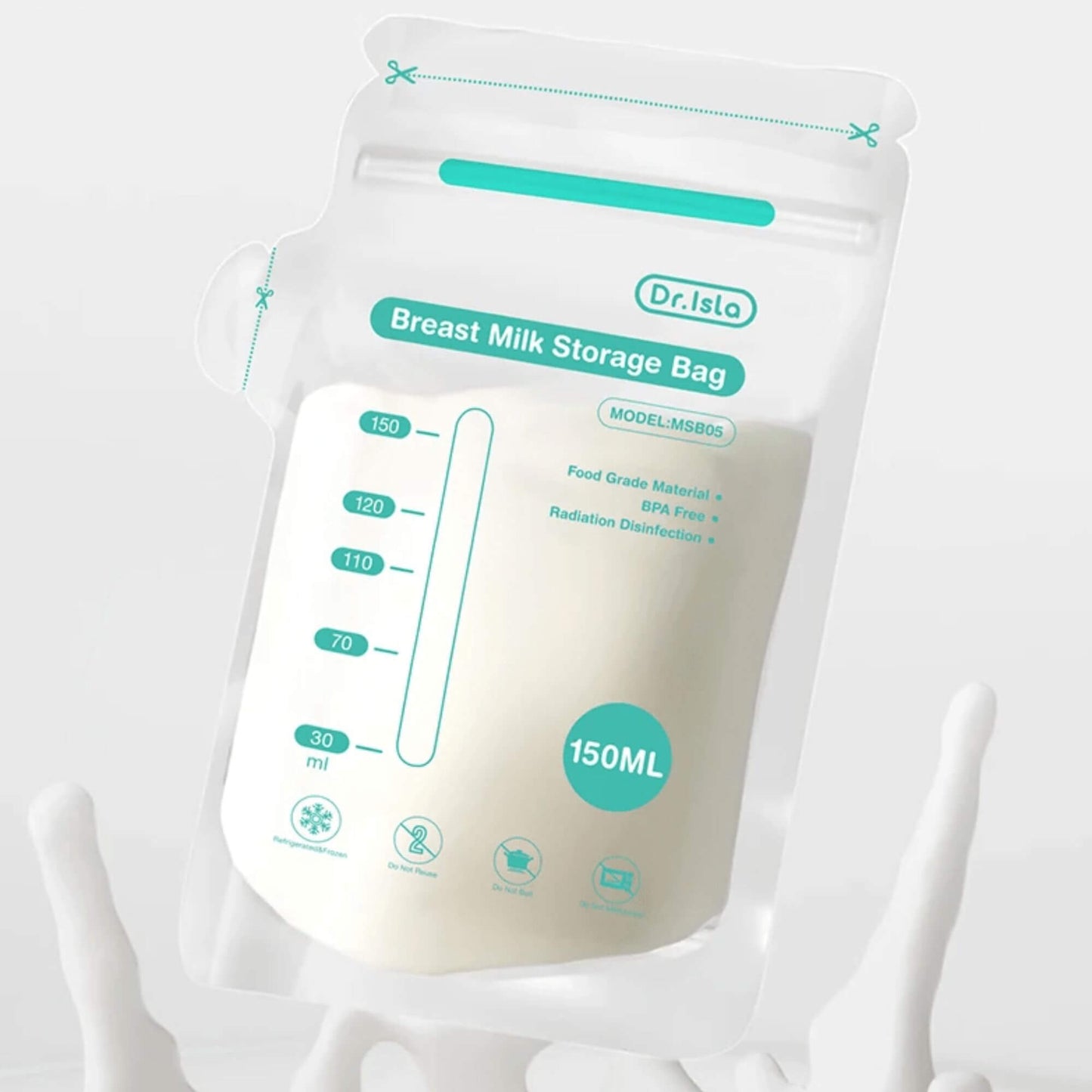 Sachets de Conservation Lait Maternel, Sans BPA, Double Étanchéité, Packs de 10 ou 30