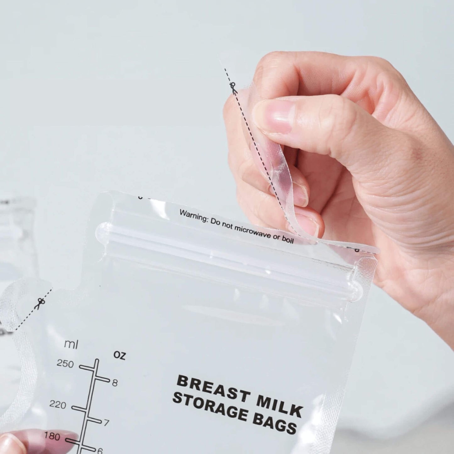 Sachets de Conservation Lait Maternel 250ml, Double Zip Étanche, Bec Verseur, Packs de 30/60/90