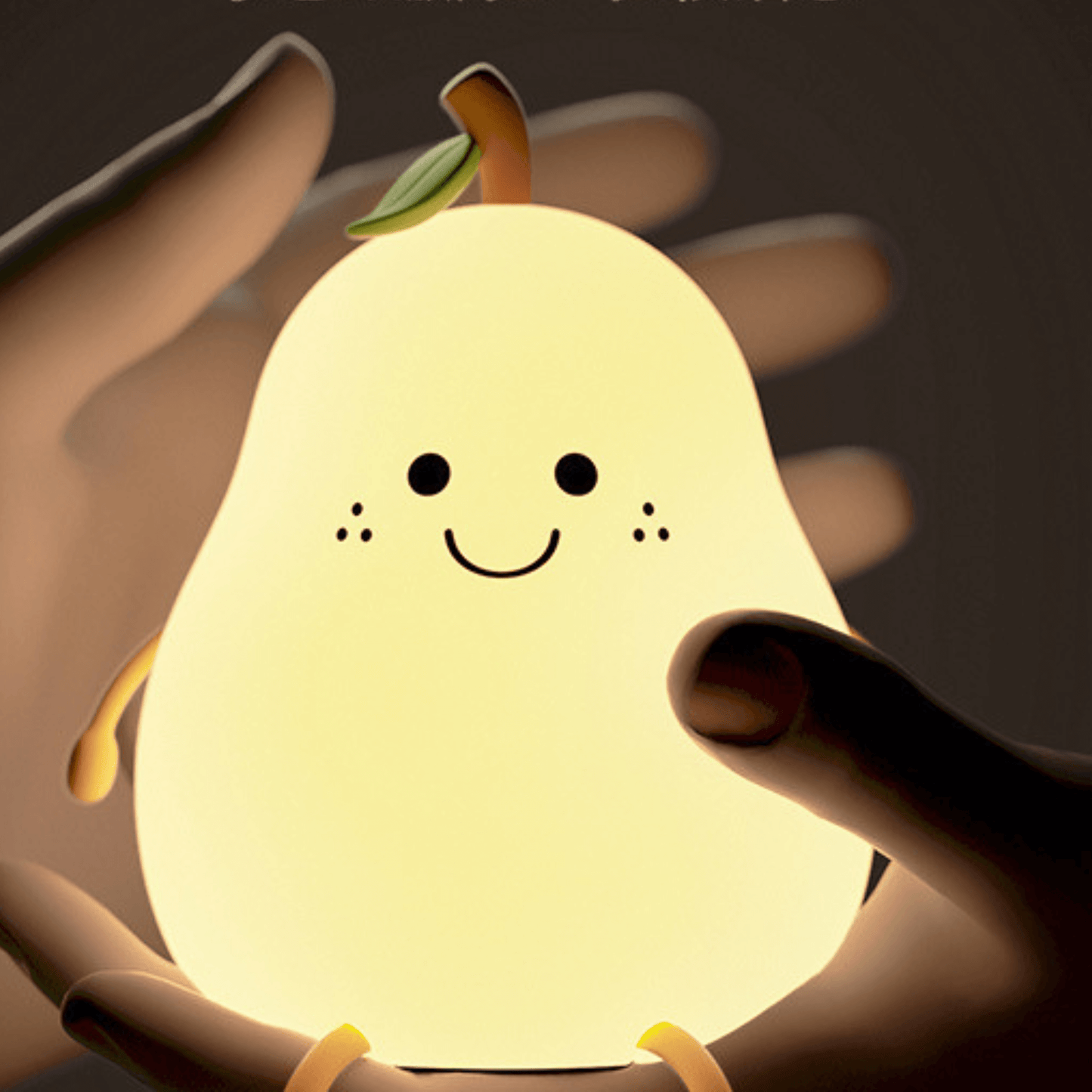Veilleuse Enfant Rechargeable GlowPear – Lampe Tactile en Forme de Poire avec 7 Modes de Couleur et Minuterie USB