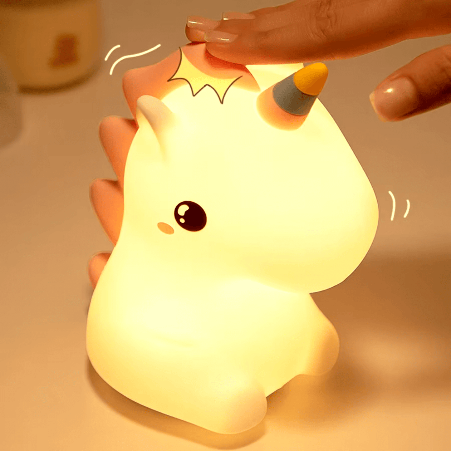 Veilleuse Licorne LED Silicone Enfant UnicornGlow – Lampe de Nuit Tactile Rechargeable USB 6 Couleurs