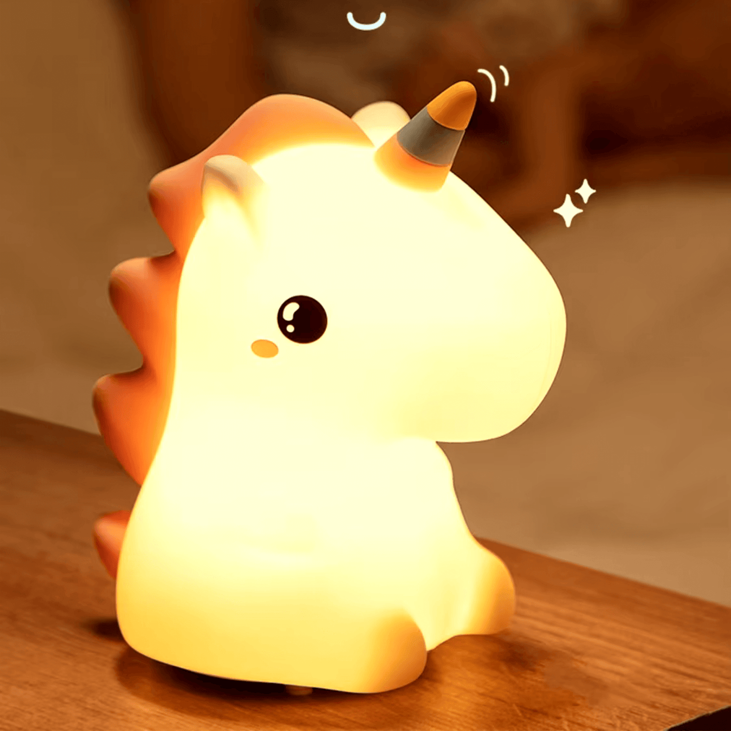 Veilleuse Licorne LED Silicone Enfant UnicornGlow – Lampe de Nuit Tactile Rechargeable USB 6 Couleurs