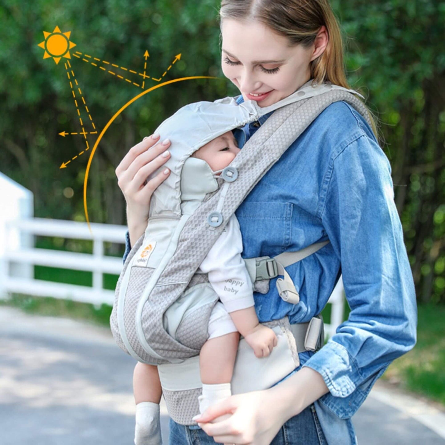 portage bebe ventral