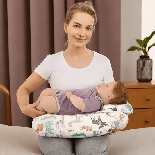 Coussin d'Allaitement Multifonctionnel Ergonomique avec Housse Lavable