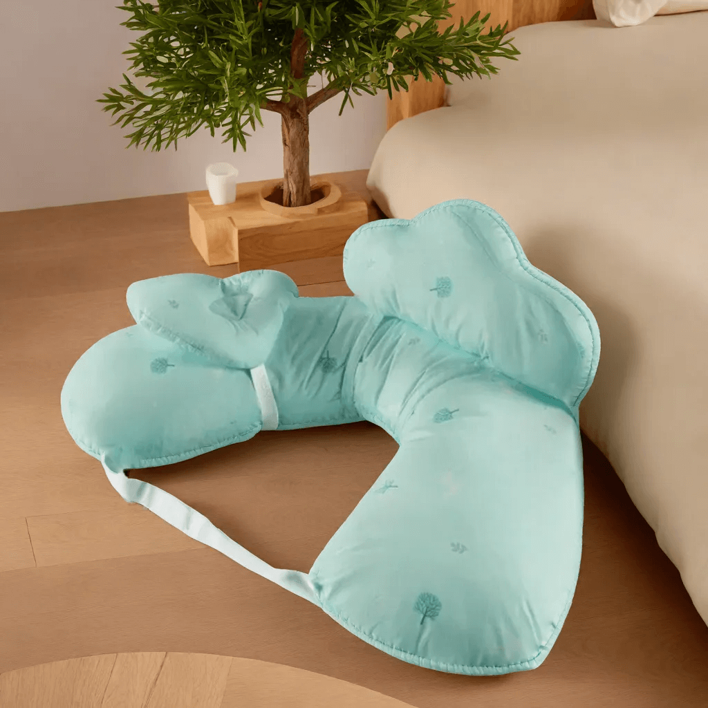 Coussin d'Allaitement Multifonctionnel, Oreiller Inclinable Anti-Crachat avec Sangle de Maintien