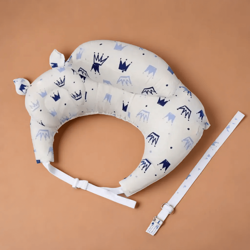 Coussin d'Allaitement avec Sangles de Maintien, Sécurité et Confort Optimal pour Maman et Bébé