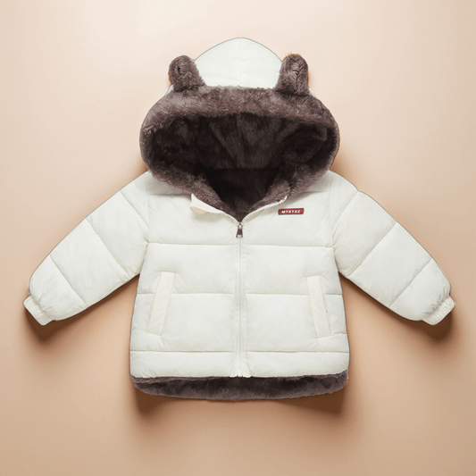 Manteau Doudoune Hiver Enfant CozyBear – Veste Chaude avec Capuche Oreilles pour 18 Mois à 5 Ans